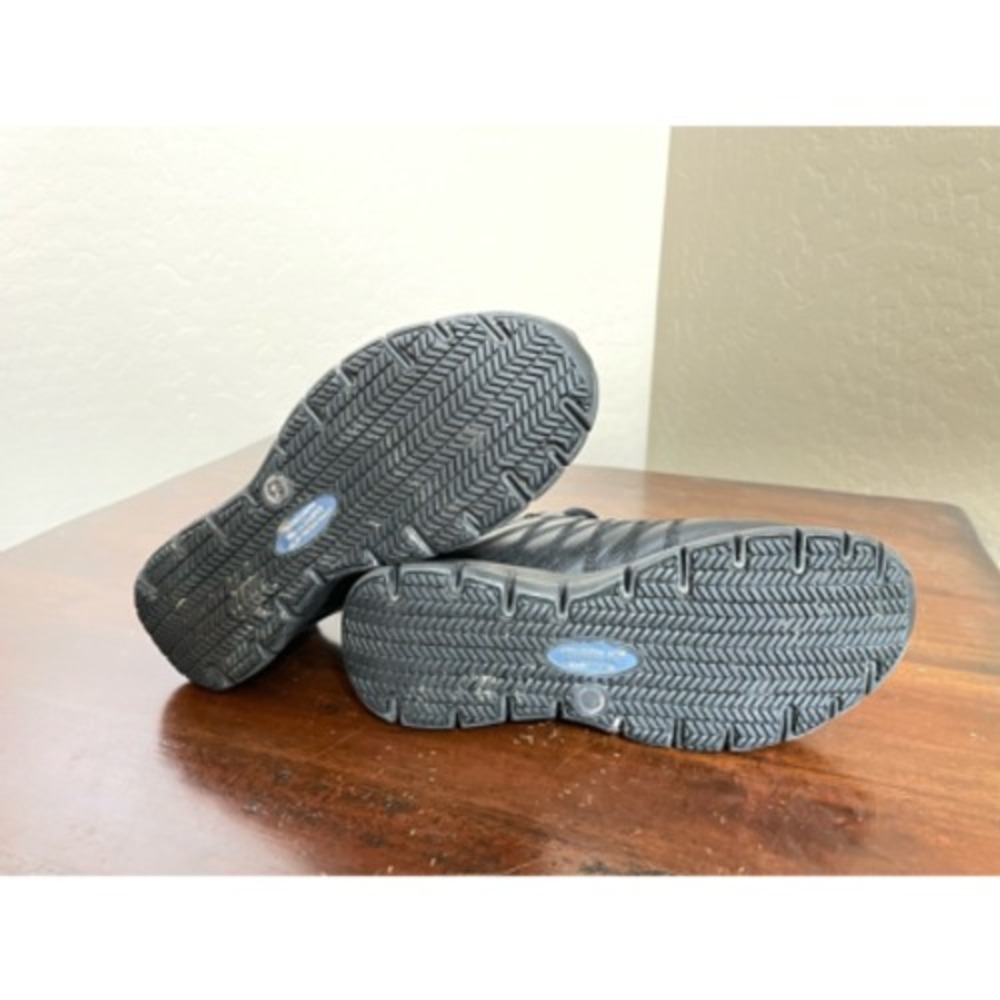 Skechers Womens Track-Earth Work Shoes Black Slip Resistant Relaxed Fit 7.5 - Picture 4 of 7